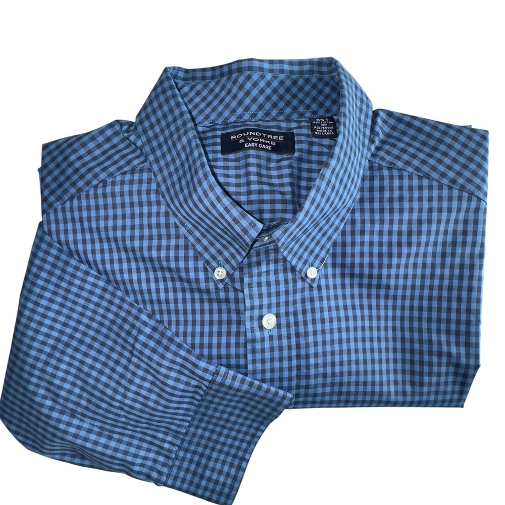 Roundtree & Yorke EasyCare 3XT Plaid Dress Shirt